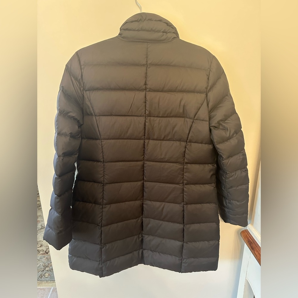 COLE HAAN black down puffer jacket women’s size Large with 4 zip pockets - Picture 5 of 16